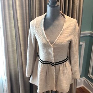 Zara Blazer with Gold & Black detail, Size Small